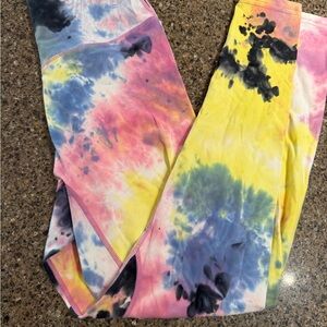 Balance Athletica Multicolor Tie-Dye Leggings — Yellow, Pink, Blue & Black